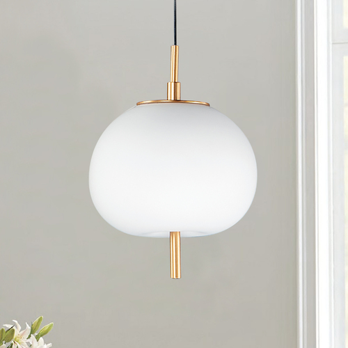 ET2 Lighting Quest LED Mini Pendant in Black & Gold by ET2 Lighting E25111-92BKGLD