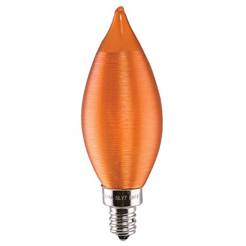 Satco Lighting 2W CA11 LED Satin Spun Amber Candelabra Base 2100K 120V Dimmable by Satco Lighting S11301