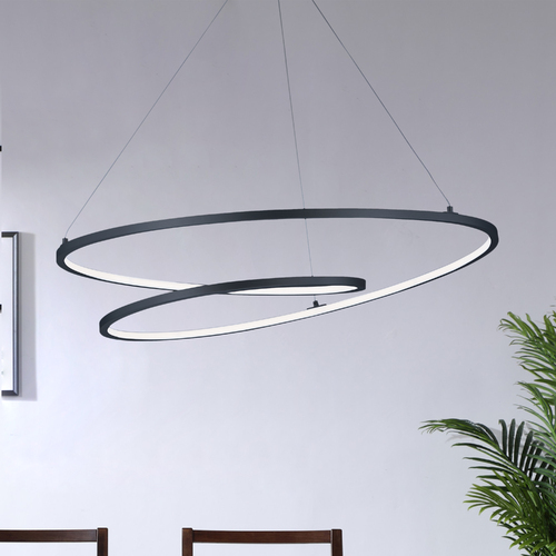 Cycle 25-Inch LED Pendant in Black by ET2 Lighting