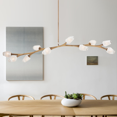 Blossom 70.50-Inch LED Linear Pendant in Aged Brass by ET2 Lighting