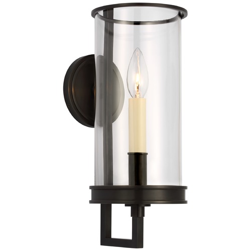 Chapman & Myers Glendon Hurricane Sconce in Bronze by Visual Comfort Signature