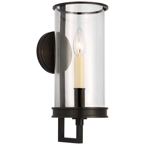 Visual Comfort Signature Collection Chapman & Myers Glendon Hurricane Sconce in Bronze by Visual Comfort Signature CHD2610BZCG