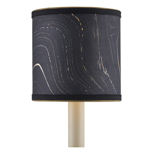 Black & Gold & Silver Paper Drum Lamp Shade
