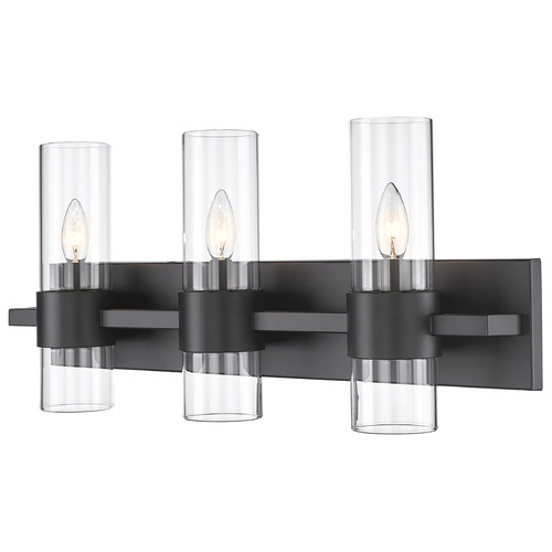 Lawson Matte Black Bathroom Light by Z-Lite