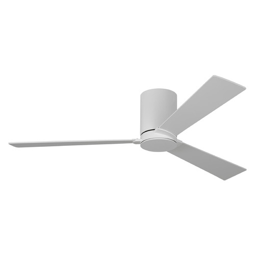 Visual Comfort Fan Collection Visual Comfort Fan Collection Rozzen 52 Hugger Matte White Ceiling Fan Without Light 3RZHR52RZW