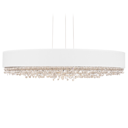 Schonbek Worldwide Lighting Eclyptix LED Polished Stainless Steel LED Pendant Light with Drum Shade