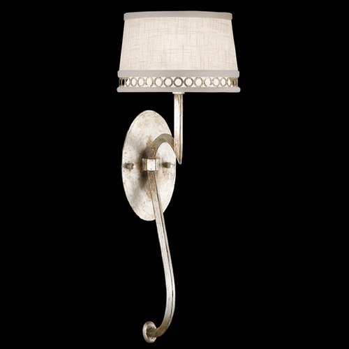 Fine Art Lamps Allegretto Silver Platinized Silver Leaf with Subtle Brown Highlights Sconce