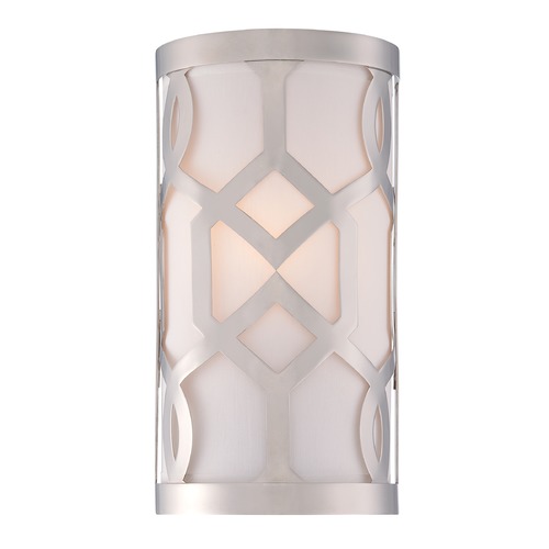 Crystorama Lighting Jennings Polished Nickel Sconce