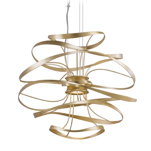 Corbett Lighting Calligraphy Gold Leaf LED Pendant Light