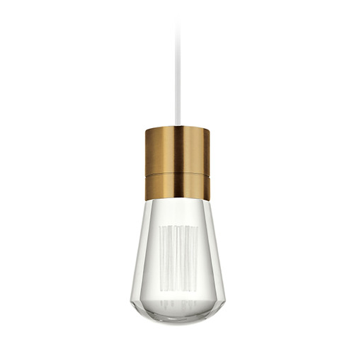Visual Comfort Modern Collection Alva 2200K LED Pendant in Natural Brass & White by Visual Comfort Modern 700TDALVPMCWR-LED922