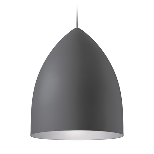 Signal Grande LED Pendant in Gray & Platinum by Visual Comfort Modern