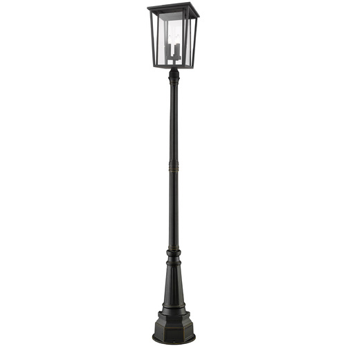 Z-Lite Seoul Black Post Light by Z-Lite 571PHXLR-564P-BK