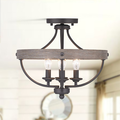 Gulliver Graphite Semi-Flush Mount by Progress Lighting