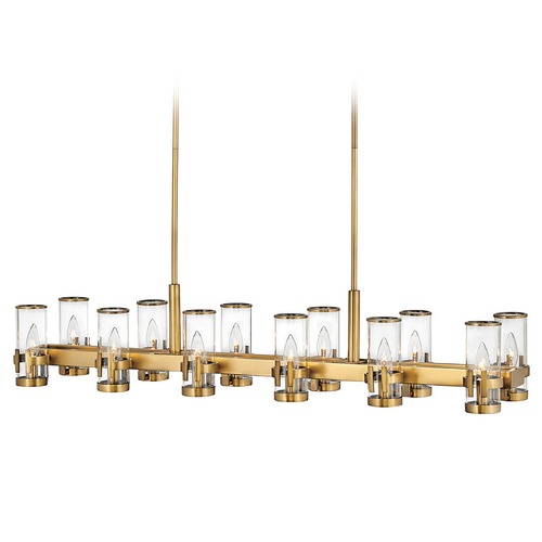 Hinkley Reeve 12-Light Linear Chandelier in Heritage Brass by Hinkley Lighting 38108HB