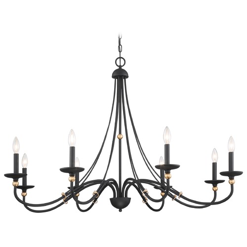 Minka Lavery Westchester County Sand Coal with Skyline Gold Leaf Chandelier by Minka Lavery 1048-677