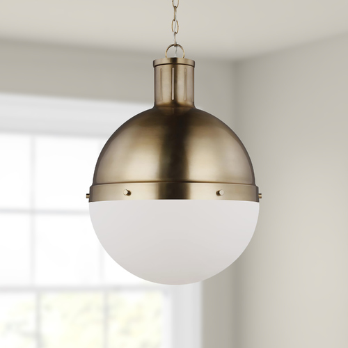 Hanks Large Satin Brass Pendant by Visual Comfort Studio
