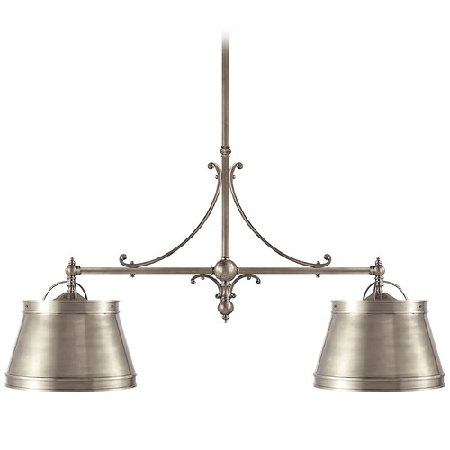 Visual Comfort Signature Collection E.F. Chapman Sloane Shop Light in Antique Nickel by Visual Comfort Signature CHC5102ANAN