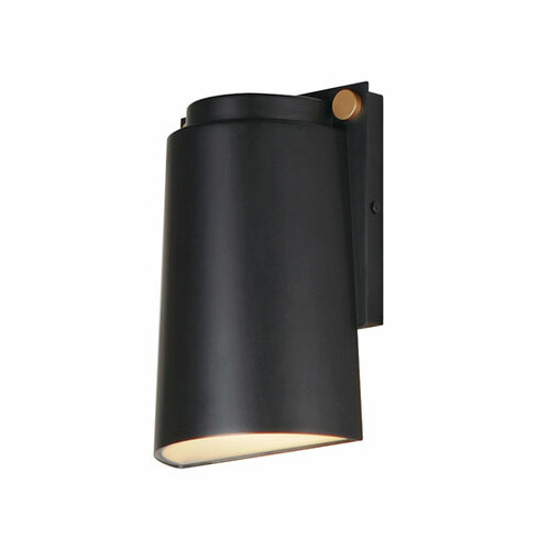 Maxim Lighting Rivet VX LED Outdoor Light in Black & Antique Brass by Maxim Lighting 42122BKAB