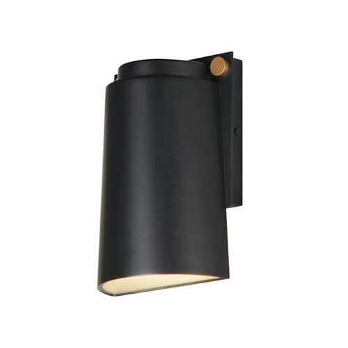 Rivet VX LED Outdoor Light in Black & Antique Brass by Maxim Lighting