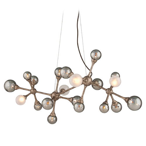 Corbett Lighting Element Stria Gold Leaf LED Island Light