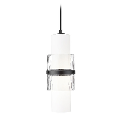 Z-Lite Cayden Matte Black Mini-Pendant Light with Cylindrical Shade