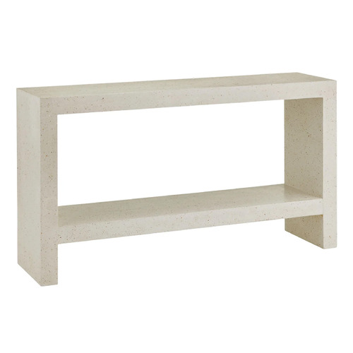 Currey and Company Carson Ivory Terrazzo Sofa Table
