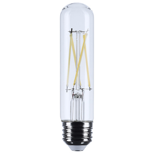 8W T10 3500K Clear Medium Base LED Light Bulb by Satco Lighting