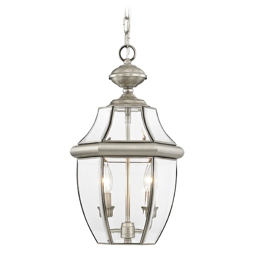 Livex Lighting Livex Lighting Monterey Brushed Nickel Outdoor Hanging Light 2255-91