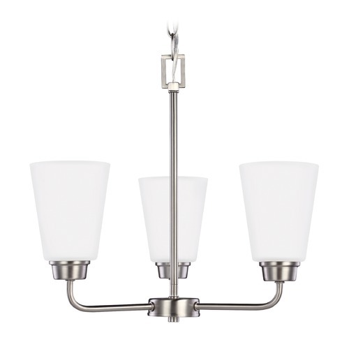 Generation Lighting Kerrville 3-Light Chandelier in Brushed Nickel by Generation Lighting 3115203-962