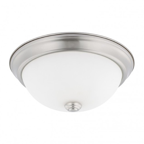 HomePlace by Capital Lighting Bates 11-Inch Brushed Nickel Flush Mount by HomePlace by Capital Lighting 214721BN