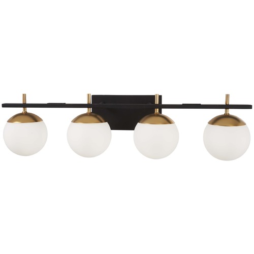 Alluria 4-Light Bath Light in Weathered Black & Autumn Gold by George Kovacs