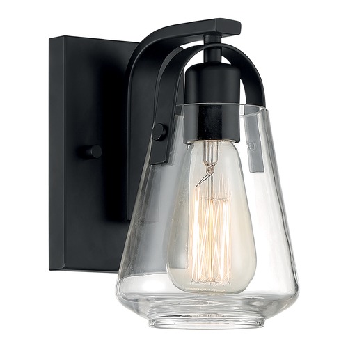 Skybridge Matte Black Sconce by Satco Lighting