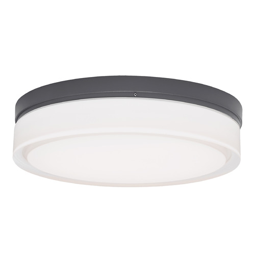 Visual Comfort Modern Collection Sean Lavin Cirque Small Outdoor Flush Mount in Charcoal by VC Modern 700OWCQS930H120