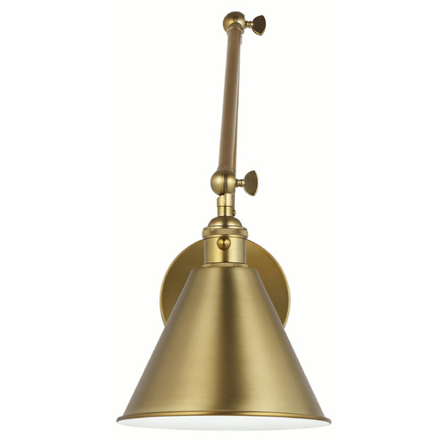 Visual Comfort Studio Collection Chapman & Myers Salem Satin Brass Swing Arm Lamp