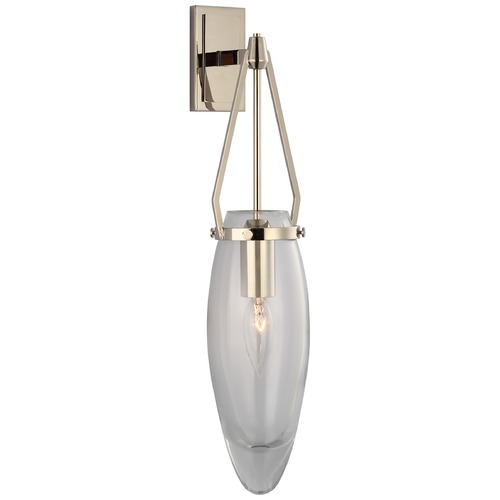 Visual Comfort Signature Collection Chapman & Myers Myla Sconce in Polished Nickel by Visual Comfort Signature CHD2420PNCG