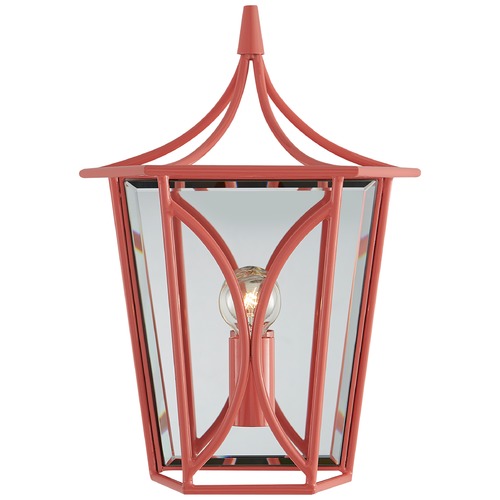 Visual Comfort Signature Collection Kate Spade New York Cavanagh Mini Sconce in Coral by Visual Comfort Signature KS2144CRL