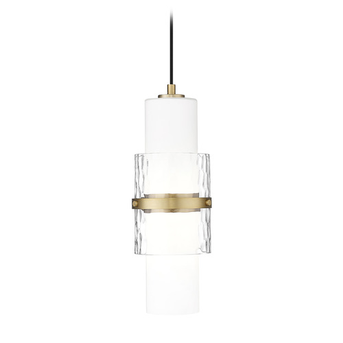 Z-Lite Cayden Modern Gold Mini-Pendant Light with Cylindrical Shade