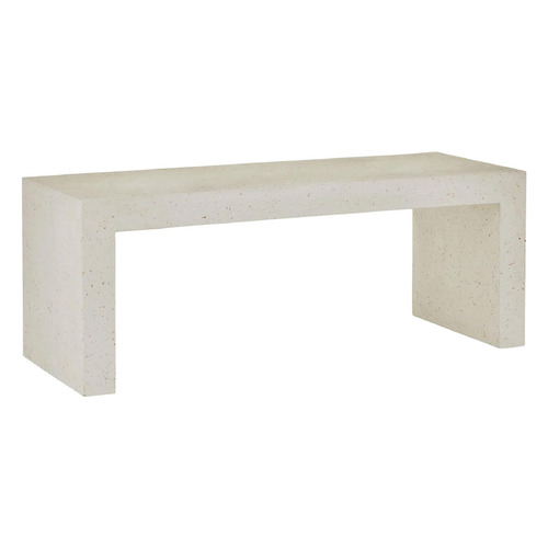 Currey and Company Carson Ivory Terrazzo Benche