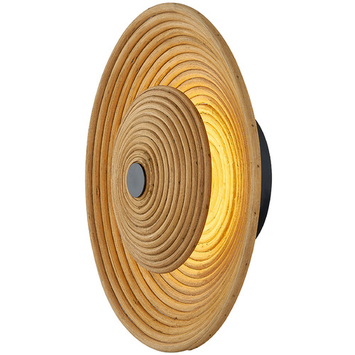 Justice Design Caribe ADA LED Rattan Wall Sconce Black