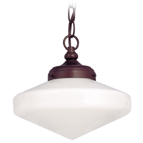 Design Classics Lighting 10-Inch Schoolhouse Mini-Pendant Light with Chain FA4-220 / GE10 / A-220