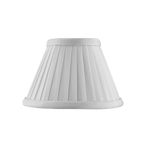 Clip-On Empire Pleated White Lamp Shade