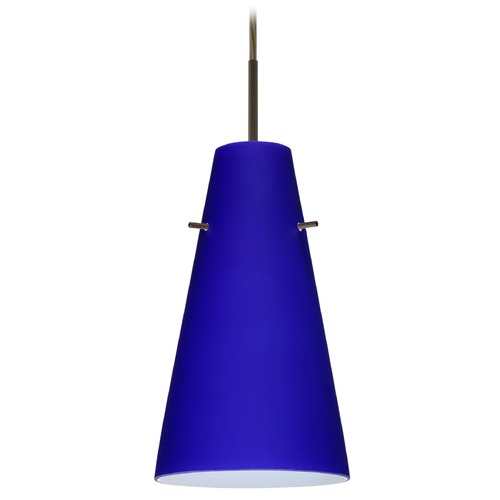 Besa Lighting Cierro Bronze LED Mini-Pendant Light with Conical Shade