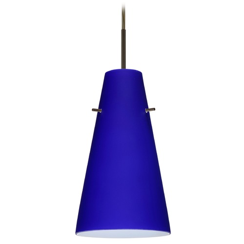 Besa Lighting Besa Lighting Cierro Bronze LED Mini-Pendant Light with Conical Shade 1JT-4124CM-LED-BR