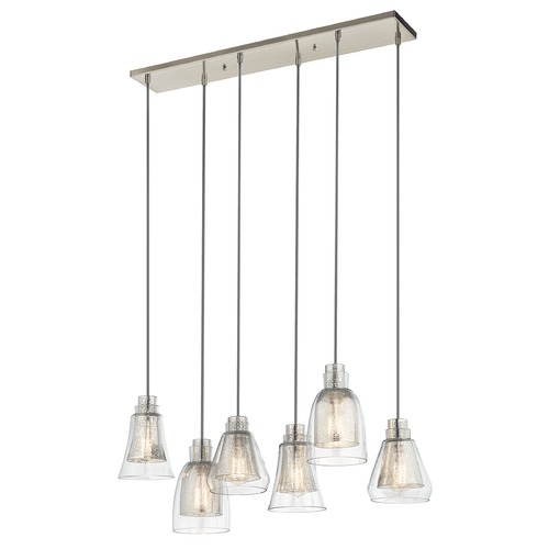 Kichler Lighting Mercury Glass Multi-Light Pendant Brushed Nickel by Kichler Lighting 43628NI