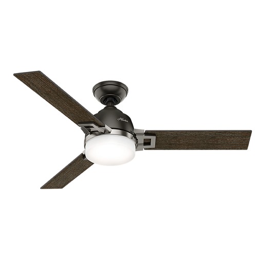 Hunter Fan Company Hunter Fan Company Leoni Noble Bronze and Brushed Nickel LED Ceiling Fan with Light 59219