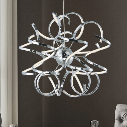 ET2 Lighting Chaos 23.50-Inch LED Pendant in Polished Chrome by ET2 Lighting E21411-PC