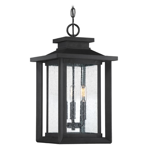 Wakefield Outdoor Hanging Light in Black by Quoizel Lighting