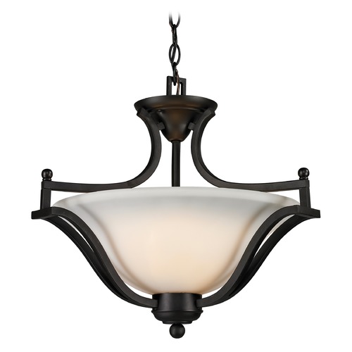 Lagoon Matte Black Pendant by Z-Lite