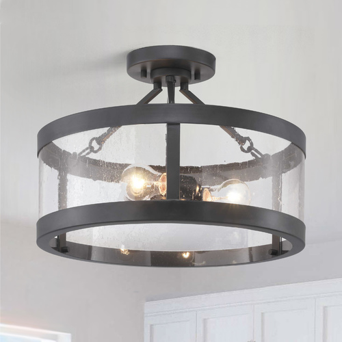 Gresham Graphite Semi-Flush Mount by Progress Lighting