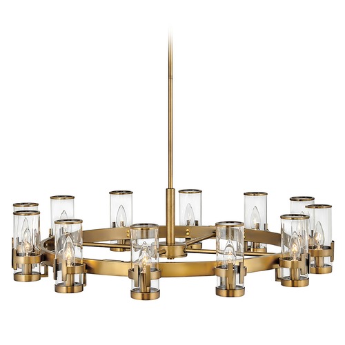 Reeve Large Single-Tier Chandelier in Brass by Hinkley Lighting